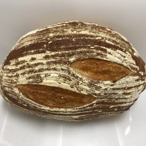 TRADITIONAL SOURDOUGH (ORGANIC FLOUR)  DARKER BOTTOM LIGHTER TOP THIN SLICED